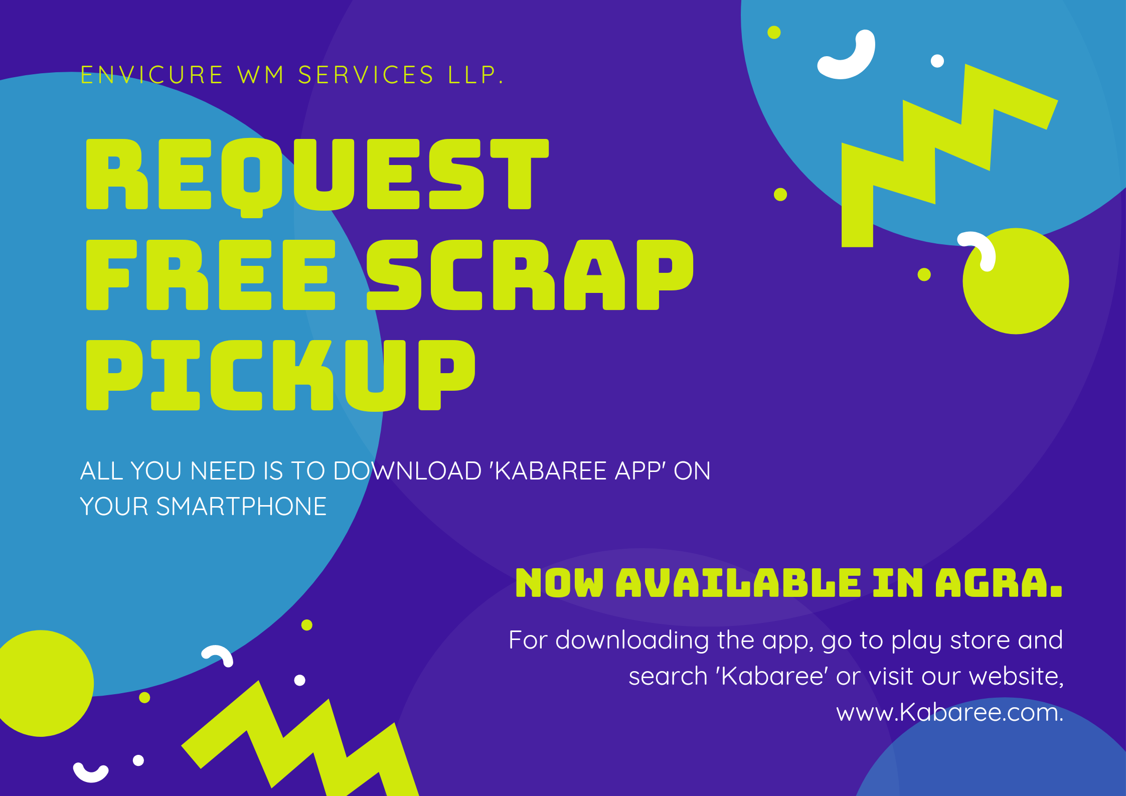 In agra city, request free scrap pickup from home/factory/shop/office. Kabaree/Kabadiwala/scrap dealer